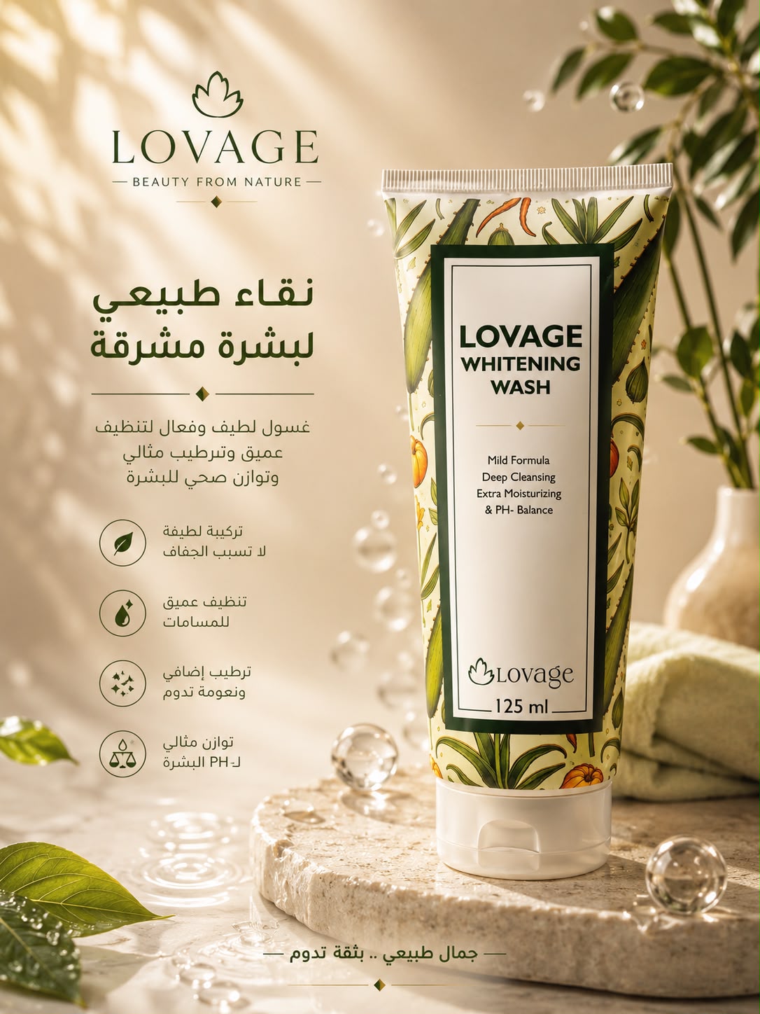 Lovage Whitening Wash غسول للعناية بالبشرة لدى تافوريا